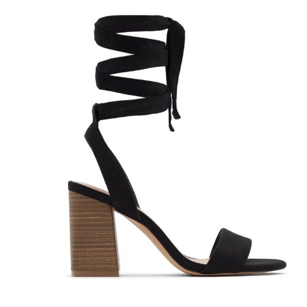 Kimmii black lace up heels — CALL IT SPRING